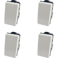 Lot de 4 interrupteurs unipolaires gloca 16A 250V compatibles avec la série Matix