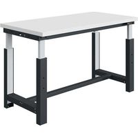 Werkbank für die Werkstatt, höhenverstellbar - Hochfeste Platte 1800x750x730/1130mm - Blau RAL5015 - W010010830-BI