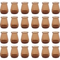 CCYKXA 24 PCS Protection Pied de Chaise, Embouts en Silicone avec Patins pour Chaises, Couvre-Pieds de Chaise avec Feutre, Protection Pied de Table, Diamètre 17-26 mm