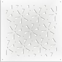 DAISY - Panneau ajouré en PVC - Brise-soleil - Dimension : 73x73 cm - Couleur : blanc