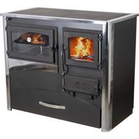 EEK A Kaminofen mit Backfach und Herdplatte ABC Concept 2 Air Links Mehrfachbelegung Holzofen 11,6 kW Kamin Ofen Holz Werkstattofen Schwedenofen Hüttenofen Heizofen Holzofen