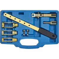 Kraftplus – Jeu d’outils pour compresseur de ressort de soupape – Compatible moteurs 8V 12V 16V – Levier de pression avec 5 positions – Kit complet