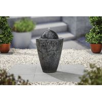 Easy Fountain Impressions Dappled Column Garden Water Feature Stone Effect Grey