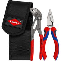 KNIPEX 00 20 72 V06 Juego de alicates mini en portaherramientas para el cinturón 1 x 08 22 145, 1 x 87 01 150 160 mm
