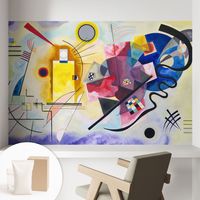 Fototapete - Tapete Vliestapete mit Kleber - Wandtapete Moderne Wandbild Schlafzimmer Wohnzimmer Farbenfrohe Abstraktion 104x70 cm