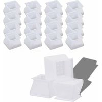RTGPT - Lot de 6 embouts de pieds de chaise en silicone - Protections carrées pour pieds de chaise et de table - Convient aux chaises et aux tables