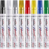 Paint Marker Pens - 8 Colors Oil Based Permanent Markers, Waterproof, Quick Dry, Medium Tip, Assorted Color Paint Pen for Metal, Wood, Fabric, Plastic