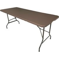 VERDELOOK Tavolo Rettangolare Pieghevole 180x70x74 cm Marrone