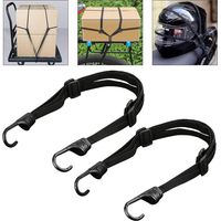 2 stuks elastische fietsriem, elastische riemen met haken, verstelbare bungeekoorden met haken, bungeerekriemen voor fiets en motorfietsen (A)