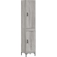Buffet bahut commode armoire meuble de rangement organisateur cuisine salle de séjour salon haut sonoma 34,5 x 34 x 180 cm bois d'ingénierie gris