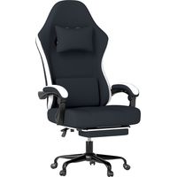 Levede Office Desk Chair Fabric Gaming Recliner Adjustable Height Swivel Black