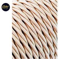 Cavo tessile intrecciato 2x0,75 mm C-15 Seta Beige 5 m