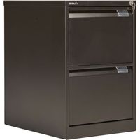 Bisley 2 Drawer Foolscap Filing Cabinet - Black