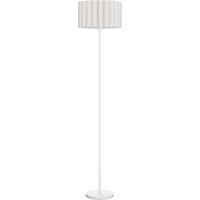 Stehlampe im Retro-Stil, Kunststoff-Lampenschirm, Fußschalter, Metallstab, Weiß - Ce luminaire de haute qualité allie design élégant et fonctionnalité optimale, parfait pour embellir votre intérieu...