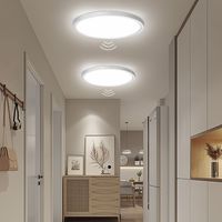 Oraymin – Lot de 2 Plafonnier LED détecteur de mouvement 18W – 1800LM – Blanc naturel – Température de couleur 4000K – Portée 4m – Installation facile
