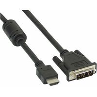 InLine 17663 HDMI de DVI Adaptador de Cable con ferrita (19 Pines a Conector 18 Plus 1, 3 m)