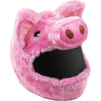 Personalisierter Motorradhelmbezug mit rosa Schweinchen ---