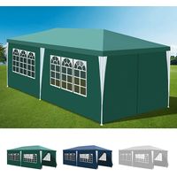 TolleTour Tenda da festa 3 x 6 m in verde, telo in PE impermeabile, protezione UV, tenda da giardino