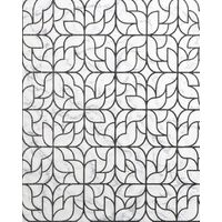 Grafik Tapete EDEM 85074BR30 Tapete leicht strukturiert mit Ornamenten glänzend weiß hell-grau schwarz silber 5,33 m2