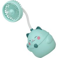 Porte-crayons Ventilateur Chat Mini Ventilateur USB Ventilateurs de sport Petit ventilateur de bureau personnel USB en plastique Le Chat Petit ventilateur électrique de bureau