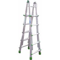 Escalera multiusos All Eurobriko de 5 peldaños, 6+6 pasos
