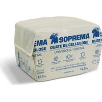 Soprema – Ouate de cellulose Cristal isolant biosourcé 12,5 kg – Isolation thermique et acoustique – Soufflage pneumatique – Densité 20 à 30 kg/m³