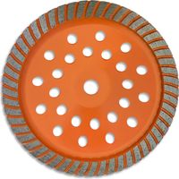 OMNIVOR - Plateau Diamant Turbo Premium 230 × Al. 22,23 mm - Béton, Granit, Pierre - TURBOGRIND