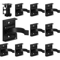 10 Sets Bath Panel Clip Kitchen Skirting Clip Kick Board Clip 30-31 mm/ 1.18-1.22 inch Diameter Strong with Adjustable Fixing Bracket for Cabinet, Black