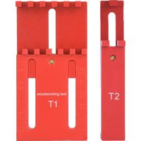2 Pièces Jauge de Profondeur en Alliage d'Aluminium et Laiton pour Travaux de Menuiserie et de Bricolage de Précision T1+T2