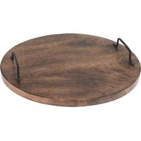 TABLA DE CORTAR REDONDA MADERA DE MANGO