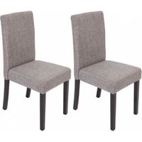 Chaise de salle à manger lot de 2 POKA pieds foncés