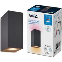 WiZ Lampada da Parete Smart Up and Down, 2 Punti Luce, Luce Bianca e Colorata, 2x5W, Wi-Fi, , Nero, Tecnologia SpaceSense, Controllo Vocale (Alexa, Apple HomeKit, Google Home)
