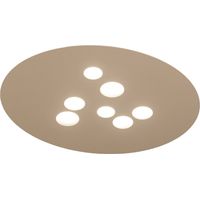 Plafonnier Luna P/G 7Xgx53 Max 7X8W Gris Tourterelle - Structure En Métal Et Diffuseur En Aluminium - Gea Luce - Éclairage D'Intérieur