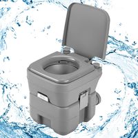 Goplus – Toilette chimique portable 20L – Réservoir amovible 12L – Dimensions 42x36x43cm – Étanchéité double pour éviter les fuites