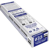 GYS – Électrodes de soudage enrobées Rutile E6013 – Lot de 110 – Ø 2,5 mm x 350 mm – 80 A (max.) pour acier et inox