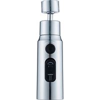 Universeller, ausziehbarer Wasserhahnaufsatz, Schnellanschluss, verstellbar für Waschbecken und Badezimmer, Silber