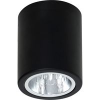 Spot soffitto rotondo Ø9cm nero E27 15W Downlight Luminex