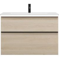 burgbad Eqio Slim lavabo en céramique avec meuble sous-lavabo et