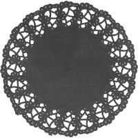 Garcia de Pou 250 unità carta centrini, 14 cm, rotondo, nero, 14 x 30 x 30 cm