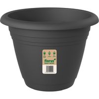 Florus Mediterran Campana Flowerpot 20 Anthracite Vaso Rotondo