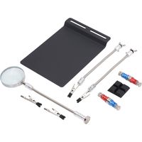 Station d'aide à souder, bras flexibles, Angle réglable avec loupe 3X pour l'entretien