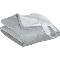 Manta Eléctrica 180x130 cm 10 Niveles de Temperatura Temporizador Lavar a Máquina, Pantalla LED Gris