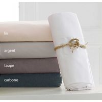 Drap housse de protection en tencel Beige 140x200 cm