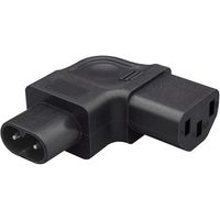 IEC320 C8 auf C13 IEC Stecker auf Buchse Netzadapter, abgewinkelter Stecker, PVC