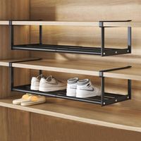 Expandable Shoe Storage Rack, 40-70 cm, Adjustable Closet and Furniture Organizer, Space Saving for Shoe Storage, Entryway, Wardrobe Clothes – Black 1
