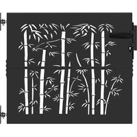 Porte de Jardin Noir 85 x 175 cm Acier peint par poudre