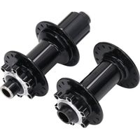 moyeux de vélo en alliage d'aluminium noir, 32 trous, moyeux à disque avant et arrière, 4 roulements pour VTT
