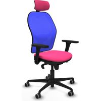 Jorquera sincro malla azul similpiel rosa brazos 3D base nailon cabecero 2D ruedas 65mm engomada