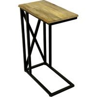 Beistelltisch Laptoptisch massiv Mango 47,5x27x67,5 cm schwarz GRANADA
