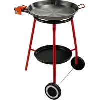 Brûleur paella à gaz 46 cm avec roues – Cuisinez des paellas en plein air – Conception mobile et efficace – La Ideal